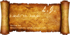 Labáth Jakab névjegykártya